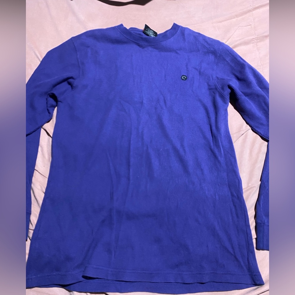 Southpole Shirt Men Large Purple Waffle Thermal Long Sleeve Crew Y2K Vintage